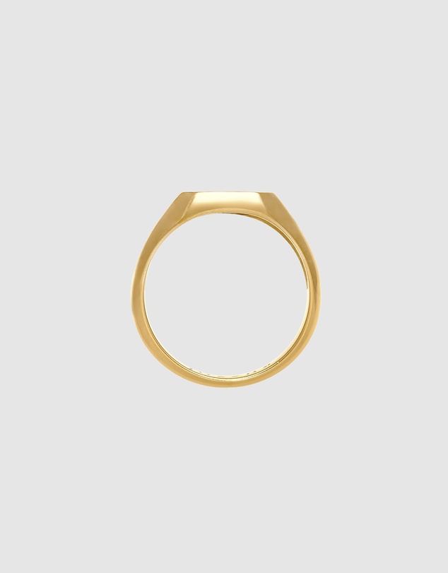 Kuzzoi - ICONIC EXCLUSIVE - Enamel Signet Ring in Gold-Plated 925 Sterling Silver