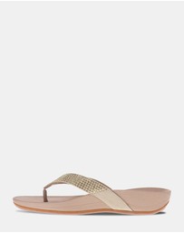Mia Vita - Allora Toe Post Sandal - Champagne Rhinestone