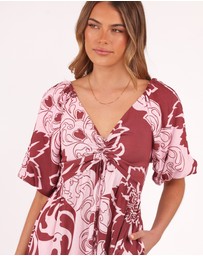 Petal & Pup - Shanae Maxi Dress - Pink Brown Paisley