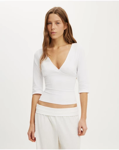 Cotton On - Maple V Neck 3/4 Sleeve