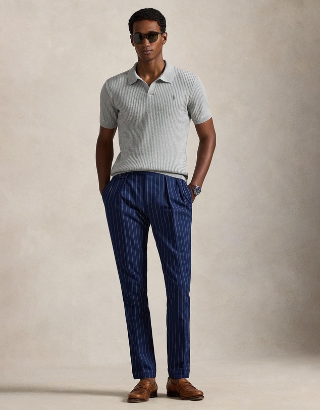 Polo Ralph Lauren - Rib-Knit Cotton Johnny-Collar Sweater - ICONIC EXCLUSIVE