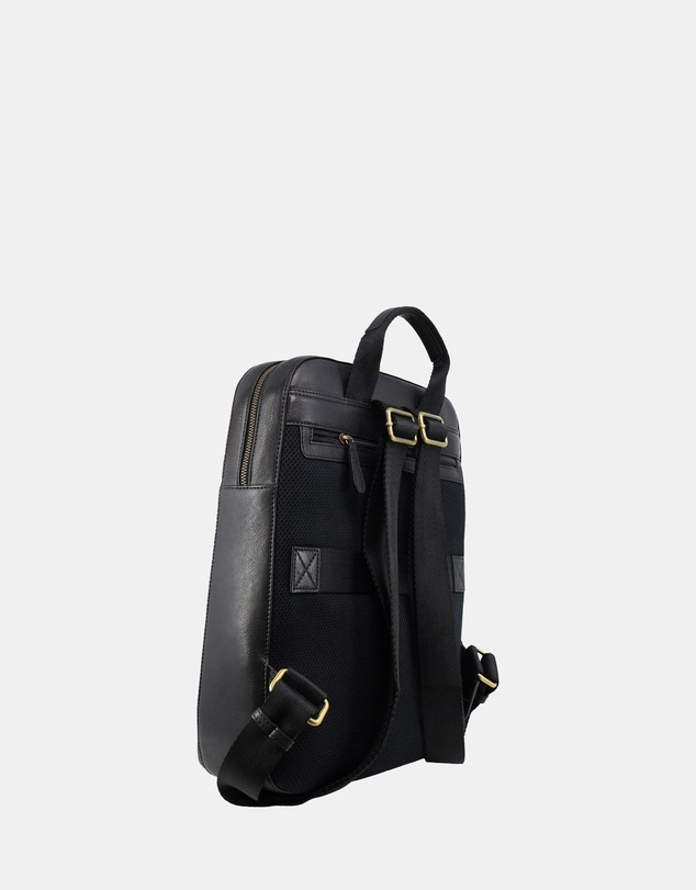 Pierre Cardin - Pierre Cardin Men's Leather Functional Business/Laptop Backpack