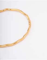Lovisa - Waterproof Gold Plated Stainless Steel Mini Wave Wrist Cuff