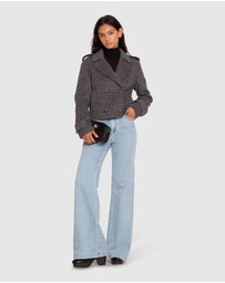 Belle & Bloom - Better Off Military Peacoat - Black/White
