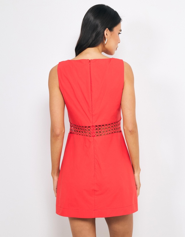 AERE - Evi Crochet Panel Mini Dress