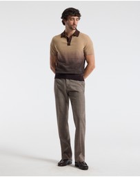 Calibre - Ombre Merino Wool Polo Neutral