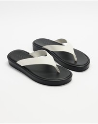 AERE - Leather Platform Thongs