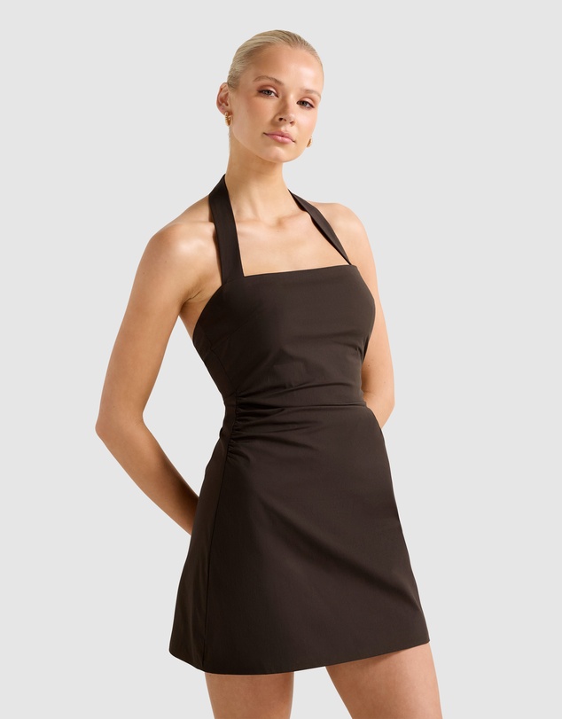 Forever New - Imogen Stretched Cotton Halter Neck Mini Dress