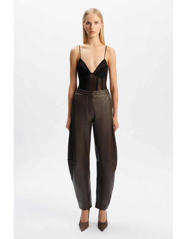 Bardot - Ryan Leather Barrel Pant