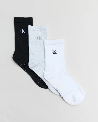 Calvin Klein - 3-Pack Cushioned Grip Crew Socks