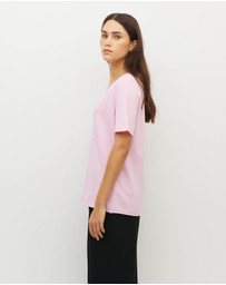 JH Lounge - JHL V-Neck T (Fine Cotton Cashmere) Candy Marle