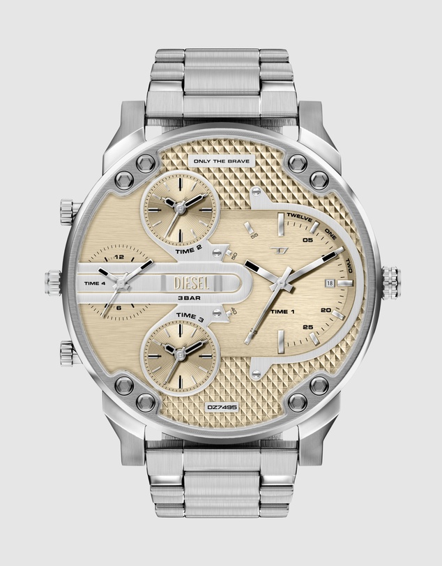 Diesel - Mr. Daddy Slim Silver Tone Chronograph Watch