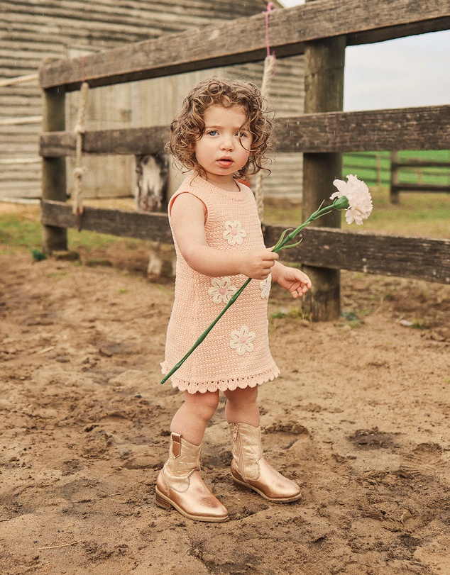 Kynd Baby - Crochet Dress in Blooms