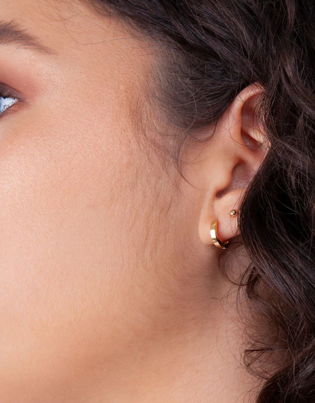 Lovisa - Gold Plated Sterling Silver Huggie Hoop Earrings