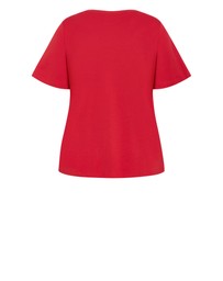 City Chic - Plus size Wild Beauty Tee - red