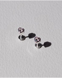 SAINT VALENTINE - True Love Flatback Studs - Silver