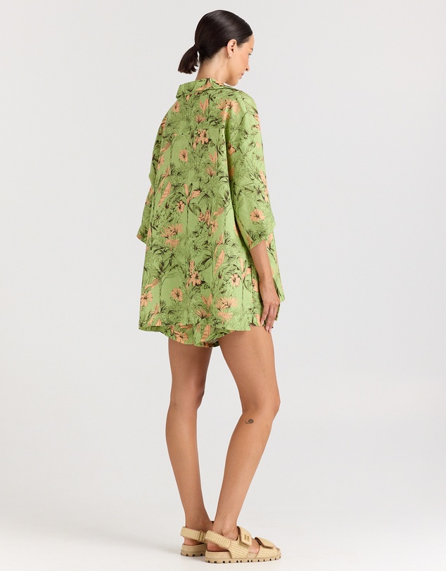 Poolside Paradiso - Tropico 100% Linen Over Shirt - Margarita