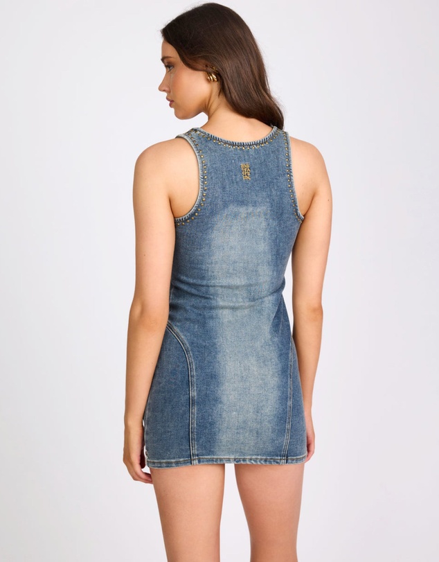 ONE TEASPOON - Mini Denim Dress - Worn Blue