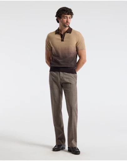 Calibre - Ombre Merino Wool Polo Neutral