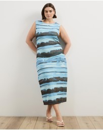 Atmos&Here Curvy - Lyra Mesh Gathered Midi Dress