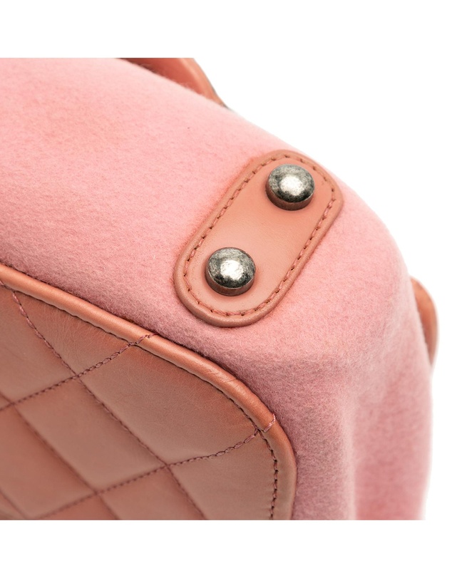 Pre-Loved by Azura Reborn - Pre-Loved Paris Salzburg Mini Quilted Glazed Calfskin and Felt Edelweiss Flower Flap
