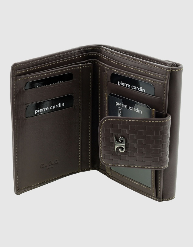 Pierre Cardin - Woven Leather Bi-Fold Wallet with RFID