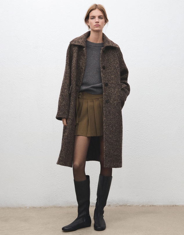 M.N.G - Short Pleated Skirt With Buckles