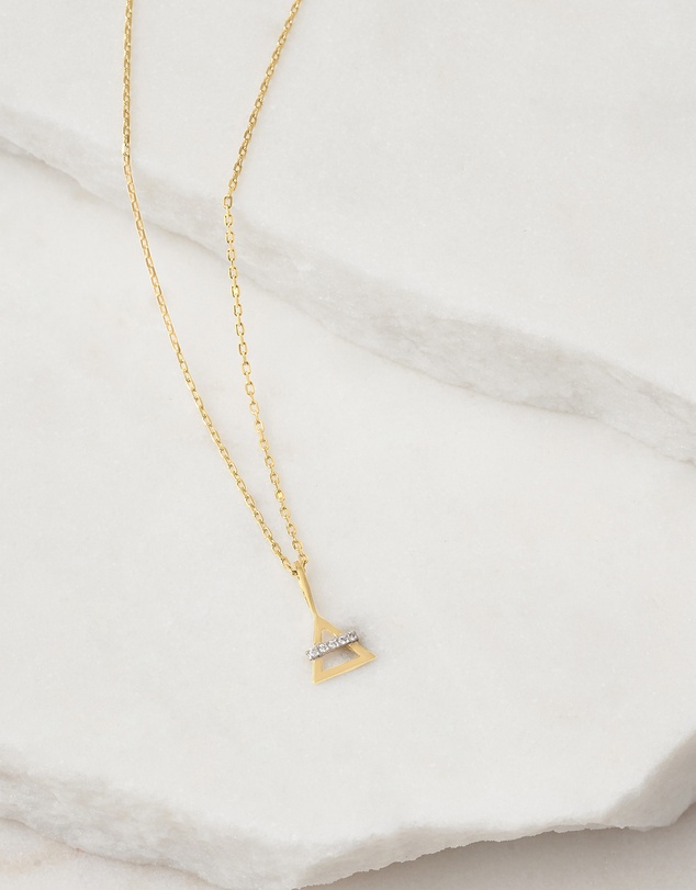 Luna Rae - Solid Gold -Air Element Necklace