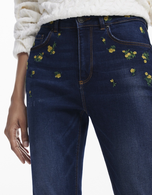 Desigual - Floral denim pants