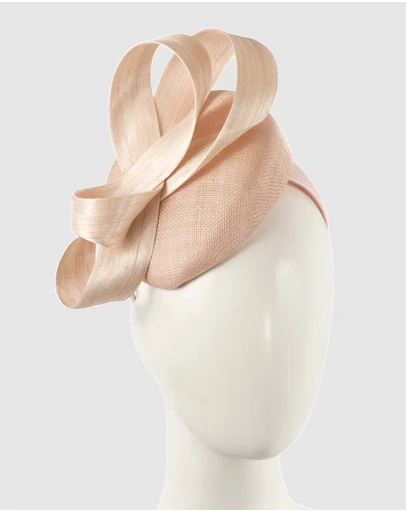 Max Alexander - Blush Pillbox Racing Fascinator