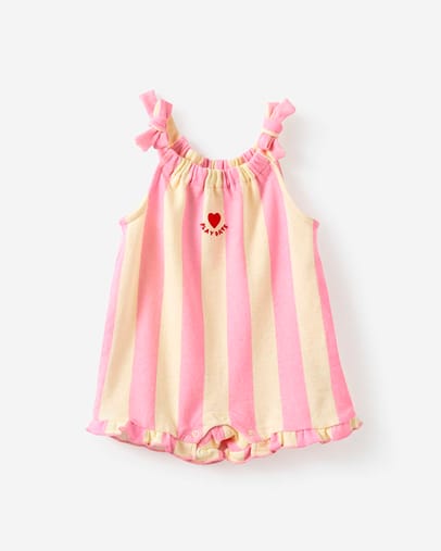 BABY YELLOW PINK STRIPE