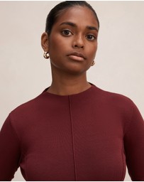 Forever New Petite - Irina Petite Long Sleeves Tie Knitted Dress