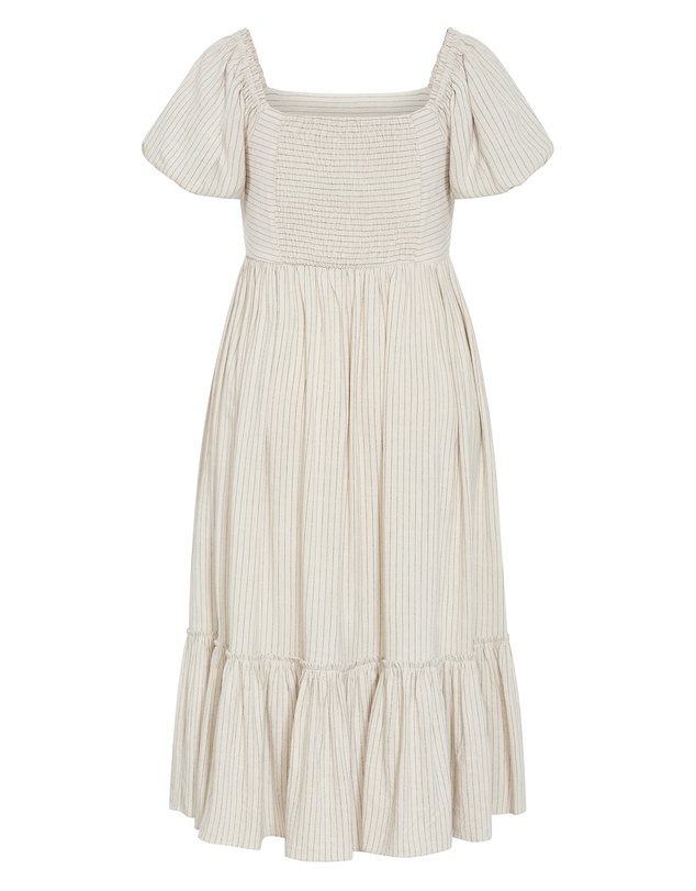 City Chic - Plus size Simone Midi Dress - stone