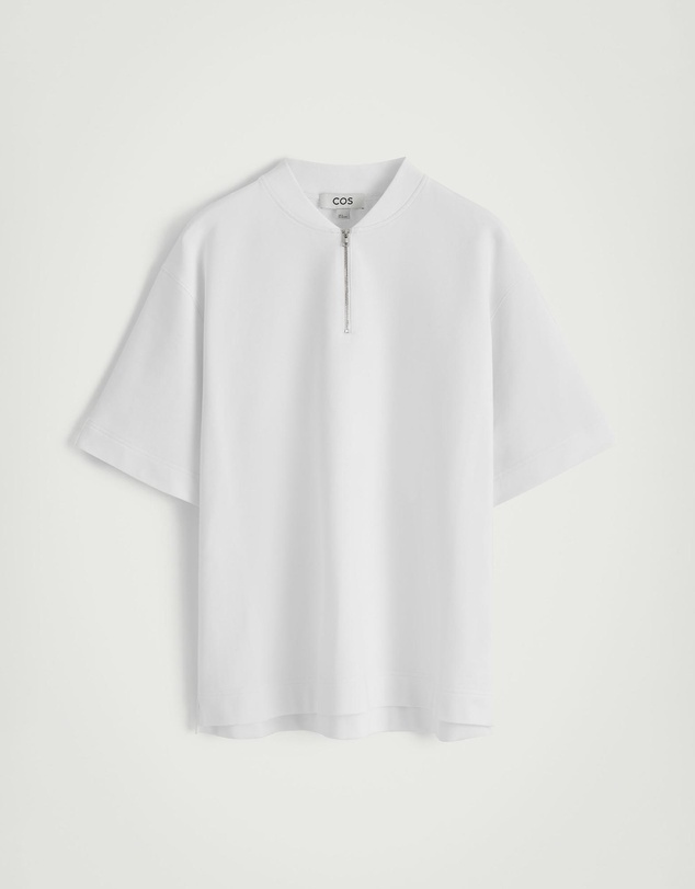 COS - Half-Zip Cotton T-Shirt