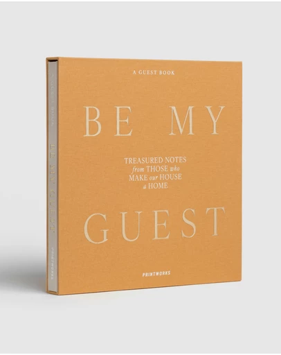 Printworks - Printworks Guest Book Be My Guest-Beige Yellow