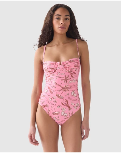 Kate Spade - Beachside Open Back Balconette Cup Underwired Swimsuit