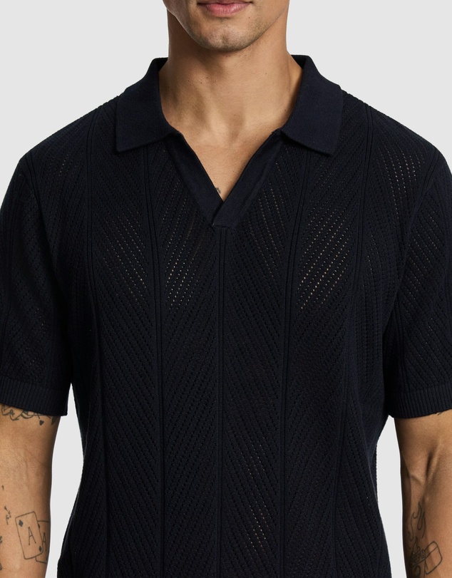 yd. - Edmund Knitted Polo Shirt