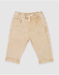 Bebe by Minihaha - Winnie Neutral Pull On Jeans