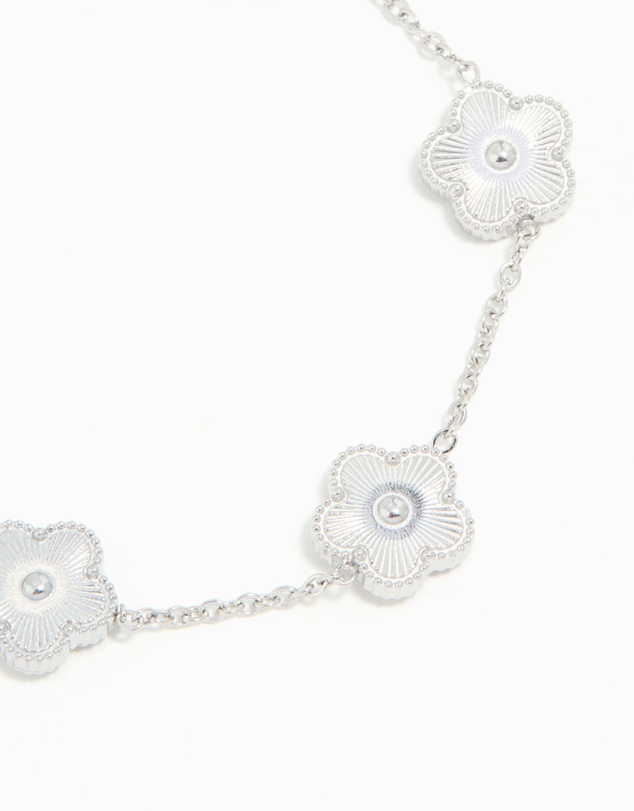 Lovisa - Waterproof Stainless Steel Flower Petals Charm Bracelet