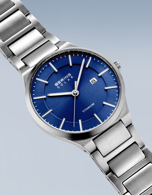 Bering - Solar 39mm Silver Titanium Watch