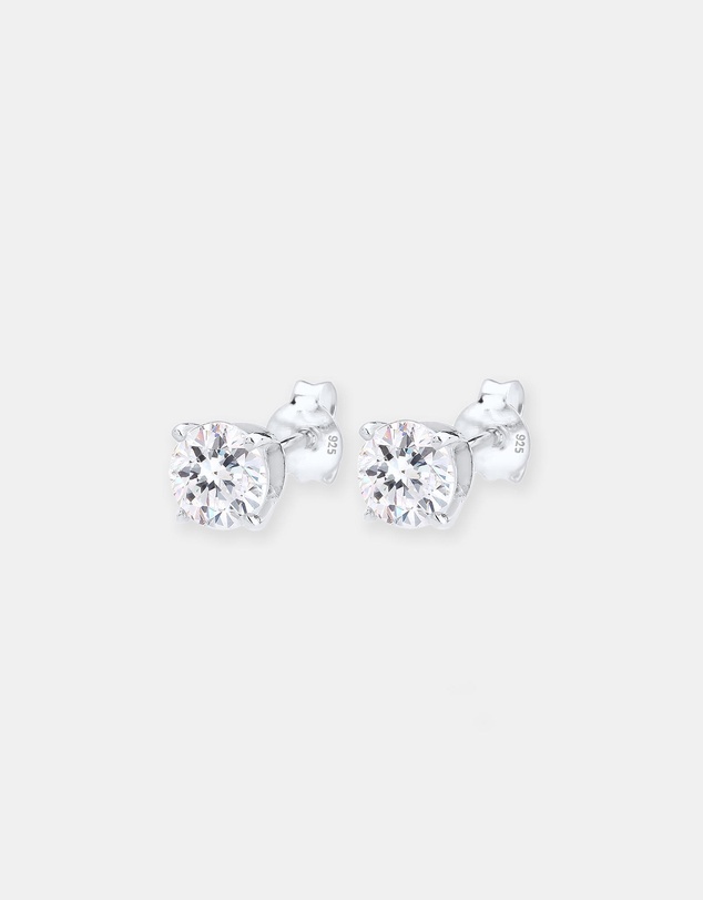 Elli Jewelry - Earrings Classic Crystal 925 Sterling Silver