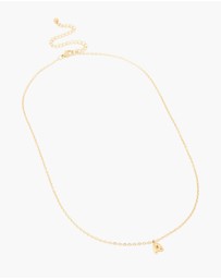 Lovisa - Waterproof Gold Plated Stainless Steel Mini Bubble Letter A Necklace