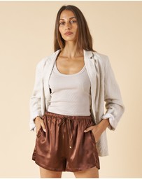 CAMIXA - Jackie Oversized Linen Blazer Jacket