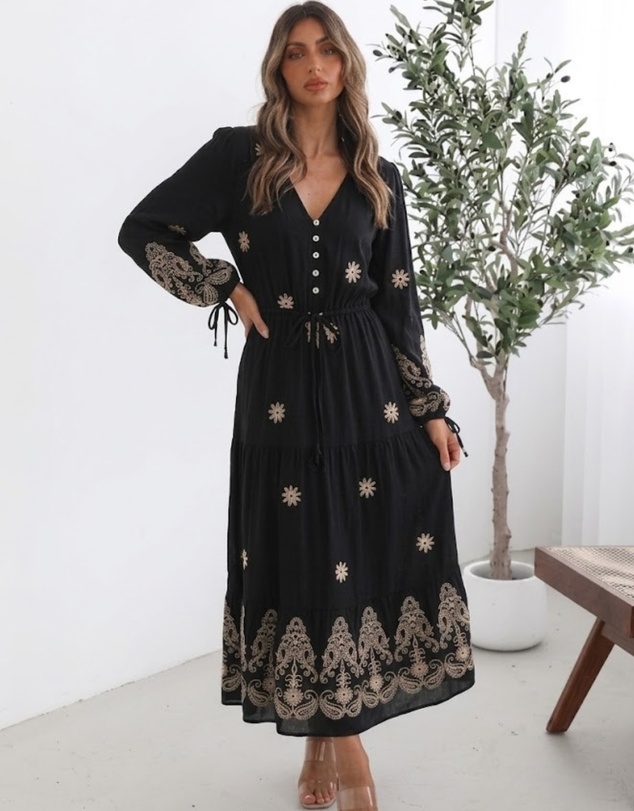 Esther & Co - Zade Dress - Golden Eclipse