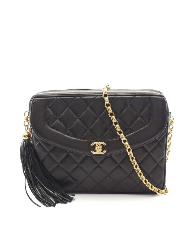 Pre-Loved by Azura Reborn - Pre-Loved CC Quilted Lambskin Tassel Flap Camera Bag