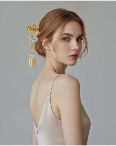 Mossée - Rosalind Rose & Butterfly Hairpin