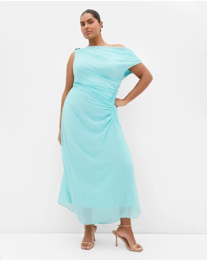 City Chic - Vivid Shoulder Detail Maxi Dress