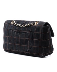 Pre-Loved by Azura Reborn - Pre-Loved CC Choco Bar Suede Stitched Chain Flap
