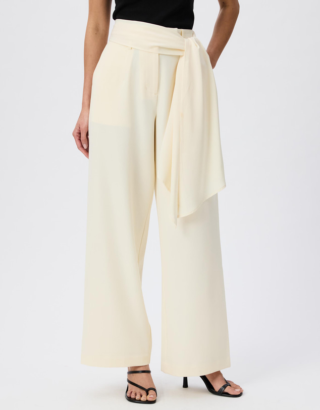 Tussah - Arianna Satin Scarf Tie Tailored Pants