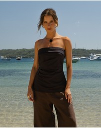 Forcast - Deb Cotton Strapless Tunic